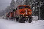 BNSF 6080 Hot Shot Z train through Nason Creek